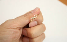 Load image into Gallery viewer, 14K Yellow Gold Infinity Ring with CZ
