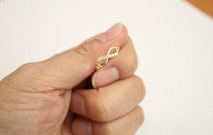 14K Yellow Gold Infinity Ring with CZ