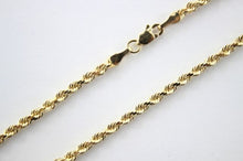 Load image into Gallery viewer, Authentic 10K Hollow Yellow Gold Rope Twist Link Chain Necklace 3mm x 18&quot; ~ 30&quot;
