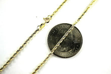 Load image into Gallery viewer, 10K YELLOW GOLD Hollow Twist Rope Link Chain Necklace 2mm-5mm Size 16"-32"
