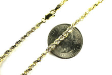 Load image into Gallery viewer, 10K YELLOW GOLD Hollow Twist Rope Link Chain Necklace 2mm-5mm Size 16"-32"
