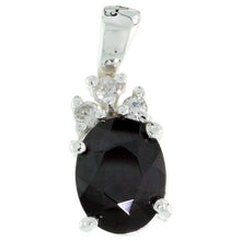 Load image into Gallery viewer, 925 Sterling Silver Oval CZ Clear Cut Birthstone Pendant 9x7mm Various Colors
