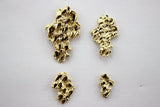 14K Yellow Gold Nugget Styled Stud Earrings