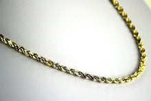 Load image into Gallery viewer, 10K YELLOW GOLD Hollow Twist Rope Link Chain Necklace 2mm - 4mm 16"-30"

