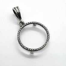 Load image into Gallery viewer, 925 Sterling Silver Eagle Prong Back Illusion Edge for 18mm Coins Dime Bezel

