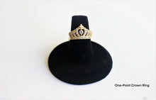 Load image into Gallery viewer, 10K Yellow Gold Heart Crown with CZ Ring
