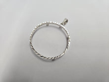 Load image into Gallery viewer, 925 Sterling Silver 1 oz Silver Round Coin Bezel 39mm Diamond Cut Prong Cut
