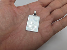 Load image into Gallery viewer, 925 Sterling Silver Rectangular Silver US Army Logo Pendant 1 1/4 (31mm) Inch
