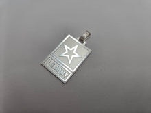 Load image into Gallery viewer, 925 Sterling Silver Rectangular Silver US Army Logo Pendant 1 1/4 (31mm) Inch
