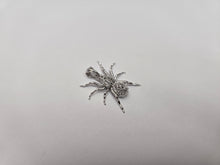 Load image into Gallery viewer, 925 Sterling Silver CZ Textured Filigree Spider Pendant 1 Inch (25mm) Tall

