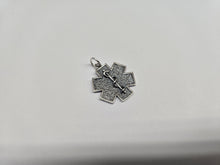 Load image into Gallery viewer, 925 Sterling Silver Star of Life Medical Alert Charm Pendant 3/4 (19mm) Inch
