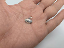 Load image into Gallery viewer, 925 Sterling Silver Plain Football Charm Pendant 3/4 (19mm) Inch Tall
