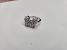 Load image into Gallery viewer, 925 Sterling Silver Butterfly Ring with CZ 9/16 Inch (14mm) Wide, Sizes 6 to 10
