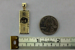 10K Yellow Gold One Hundred Dollar or One Million Dollar Pendant Charm