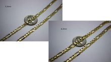 Load image into Gallery viewer, 14K Yellow Gold Solid Figaro Chain 1.9mm-6.2mm
