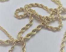 Load image into Gallery viewer, 10K Yellow Gold Hollow Rope Necklace Chain
