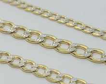 Load image into Gallery viewer, Authentic 10K Hollow Two Tone Gold D/C Cuban Necklace Chain
