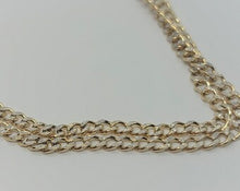 Load image into Gallery viewer, 10K Two Tone Gold Hollow Diamond Cut Cuban 2.5mm Chain
