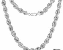 Load image into Gallery viewer, 925 Sterling Silver Hollow Rope Necklace Bracelet Chain
