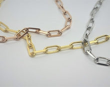 Load image into Gallery viewer, Authentic 14K Solid Gold Paperclip Forzata Necklace Chain
