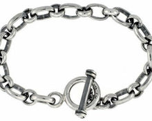 Load image into Gallery viewer, 925 Sterling Silver Round &amp; Oval Rolo Link Bracelet Chain
