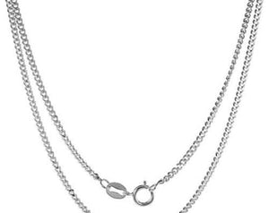 925 Sterling Silver 1.8mm Curb Cuban Link Necklace Chain