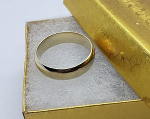 Authentic 14K Solid Gold 6mm Plain Band Ring