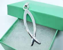 Load image into Gallery viewer, 925 Sterling Silver Ichthys Christian Fish Pendant
