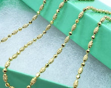 Load image into Gallery viewer, 14K Solid Yellow Gold D/C 2mm Bead Necklace Chain
