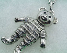 Load image into Gallery viewer, Movable Jeweled Teddy Bear with Crystal Keychain Keyring
