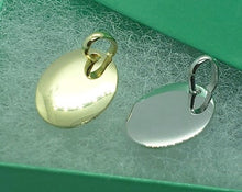 Load image into Gallery viewer, 14K Yellow White Gold Plain Oval Dog Tag Pendant
