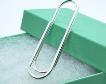 Load image into Gallery viewer, 925 Sterling Silver Large Paper Clip Money Clip
