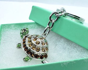 Jeweled Tortoise Multi-Color Key Chain Keyring