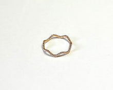 Load image into Gallery viewer, 14K Solid Gold Handmade Dainty Wavy Beaded Ring Band
