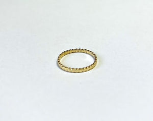 14K Solid Gold Handmade Flat Circle Ring Band