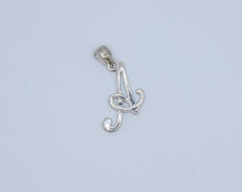 Load image into Gallery viewer, 925 Sterling Silver Fancy Cursive Initial Pendant
