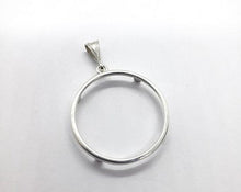 Load image into Gallery viewer, 925 Sterling Silver 38mm Prong Back Bezel for Mexican Olympic One Dollar Coins
