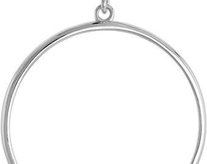 925 Sterling Silver Bezel for 36mm Coins Prong Back Round Edge