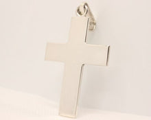 Load image into Gallery viewer, 925 Sterling Silver Simple Flat Cross Pendant 46.8mm
