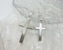 Load image into Gallery viewer, 925 Sterling Silver Simple Thick Cross Pendant 21.7mm OR 29mm
