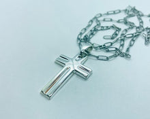 Load image into Gallery viewer, 925 Sterling Silver X-Shaped In The Middle Of The Cross 1.2 Inch Pendant
