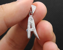 Load image into Gallery viewer, 925 Sterling Silver 26-Alphabet Calligraphic Action Font Dotted Initial Pendant
