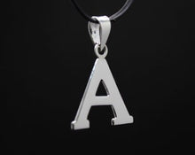 Load image into Gallery viewer, 925 Sterling Silver 26-Alphabet Plain Slab Serif Upper Case Initial Pendant
