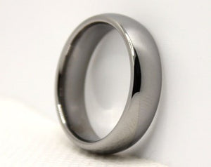 Tungsten Carbide Smooth Domed Mirror Polish Finish Wedding Band Thumb Ring 6mm