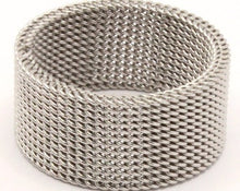 Load image into Gallery viewer, Stainless Steel Tall Flexible Braided Mesh Design Wedding Band Ring 10mm
