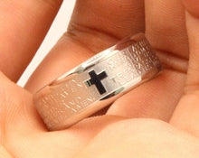 Load image into Gallery viewer, Stainless Steel Christian Lord&#39;s Prayer Bullnose Edges Wedding Ring Band 8mm
