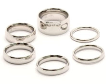 Load image into Gallery viewer, Stainless Steel Plain Domed High Polish Wedding 2-10mm Thumb/Toe Ring Band
