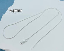 Load image into Gallery viewer, 925 Sterling Silver Snake 0.9mm Chain Necklaces &amp; Bracelets
