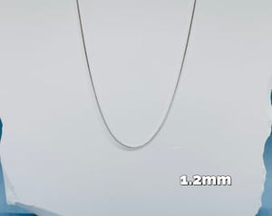 925 Sterling Silver Snake 1.2mm Chain Necklaces & Bracelets