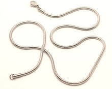 Load image into Gallery viewer, Stainless Steel Snake 1/16 Inch Wide, Sizes 18-30 Inches Chain Necklace
